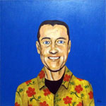 David Lindsay, acrylic on board