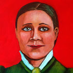 Edith Pechey, acrylic on board,39x44x2.5cm
